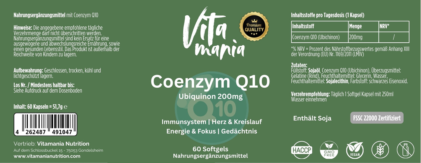 Coenzym Q10 200mg - 60 Softgel