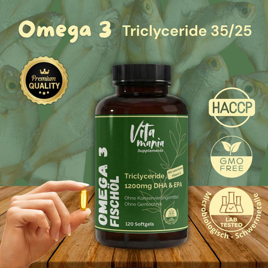 Premium Omega-3 Trigliceridi 35/25 (Gelatina Halal) - 120 Capsule molli