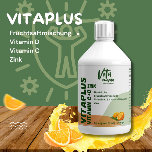 Vitaplus Shots con Vitamina C+D+Zinco - Liquido - 500ml