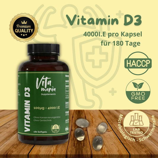 Vitamina D3 4.000 UI Liquida - 180 Softgel Halal