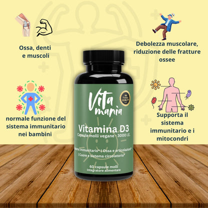 Vitamania Vitamina D3 3.000 UI - 60 capsule vegane