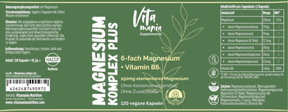 Magnesio Complesso 6x + Vitamina B6
