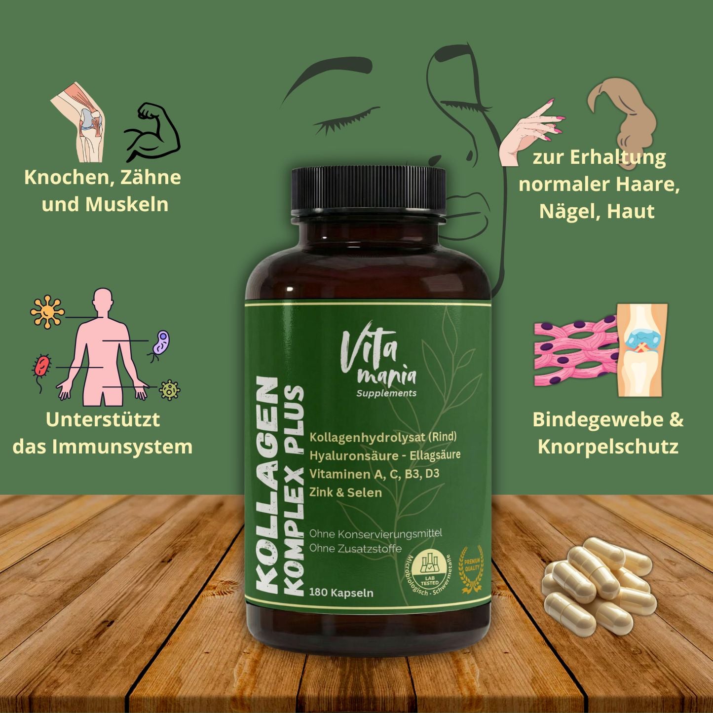 Premium Collagen PLUS - 180 capsule