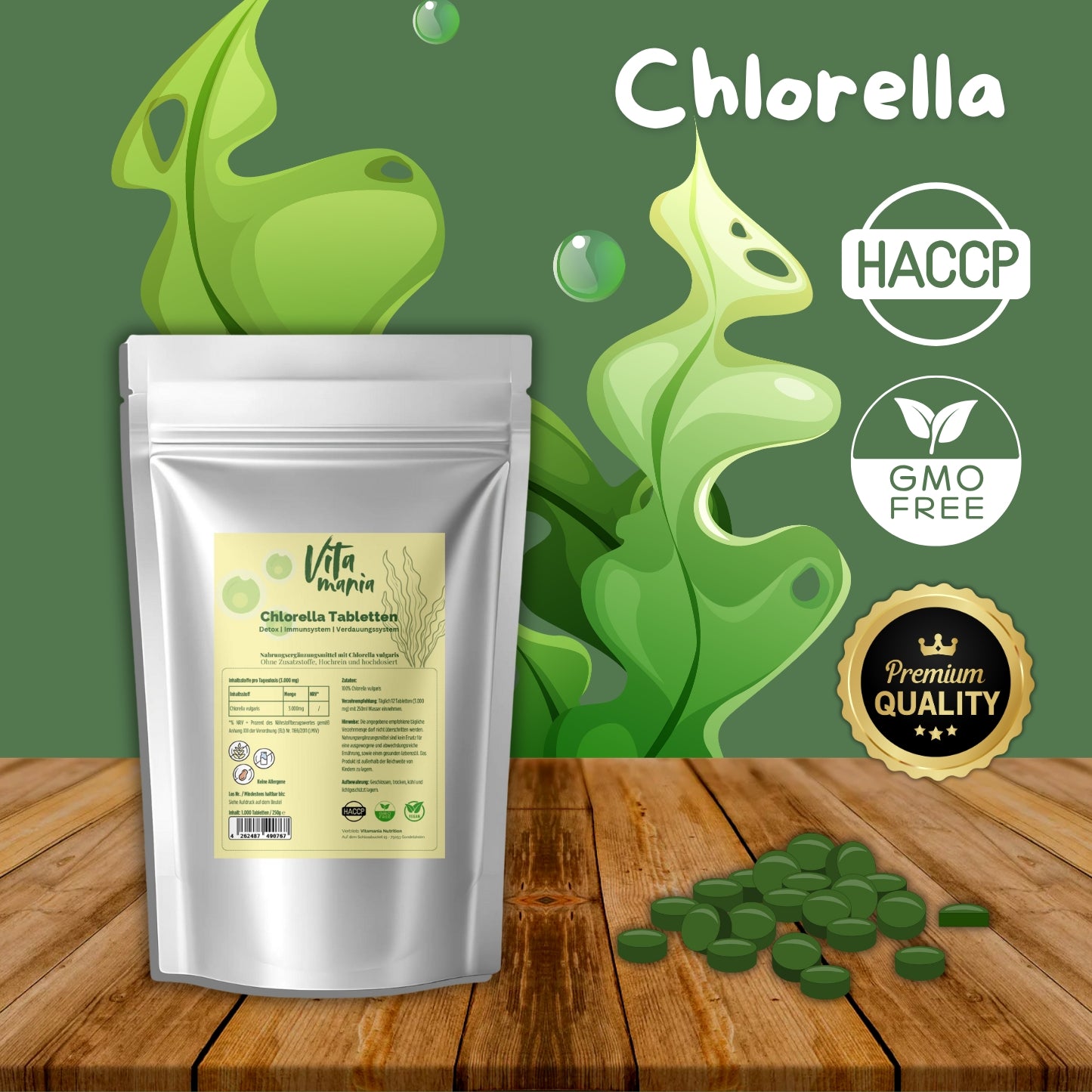 Chlorella Vulgaris - 1000 compresse