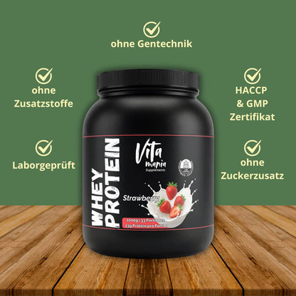 Premium Whey Protein Erdbeere - 1.000g