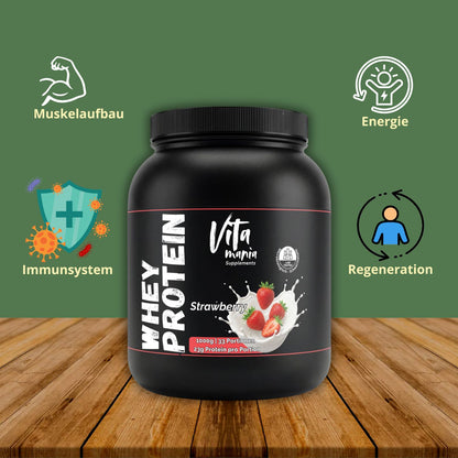 Premium Whey Protein Erdbeere - 1.000g