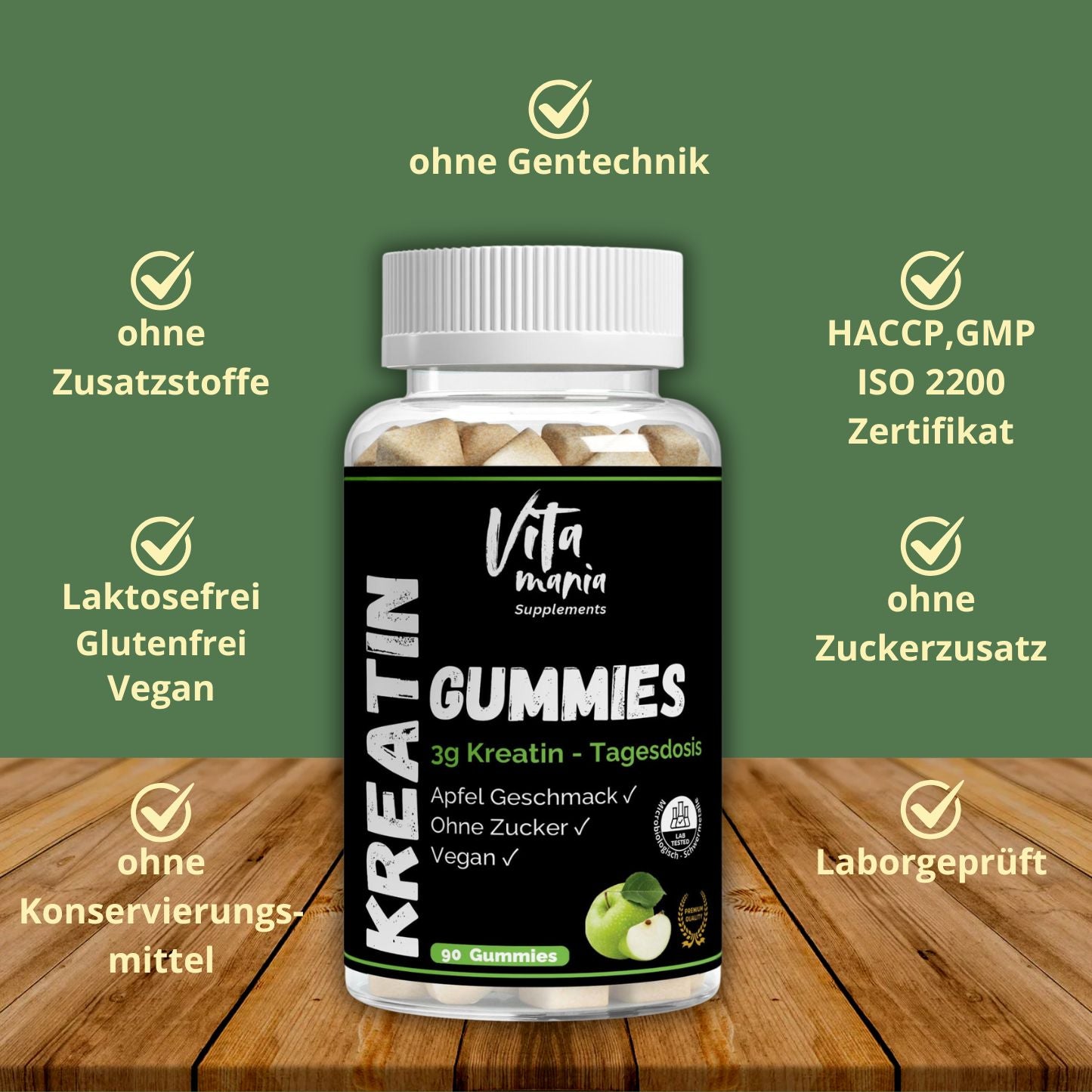 Creatina Gummy - 90 pezzi - Vegano