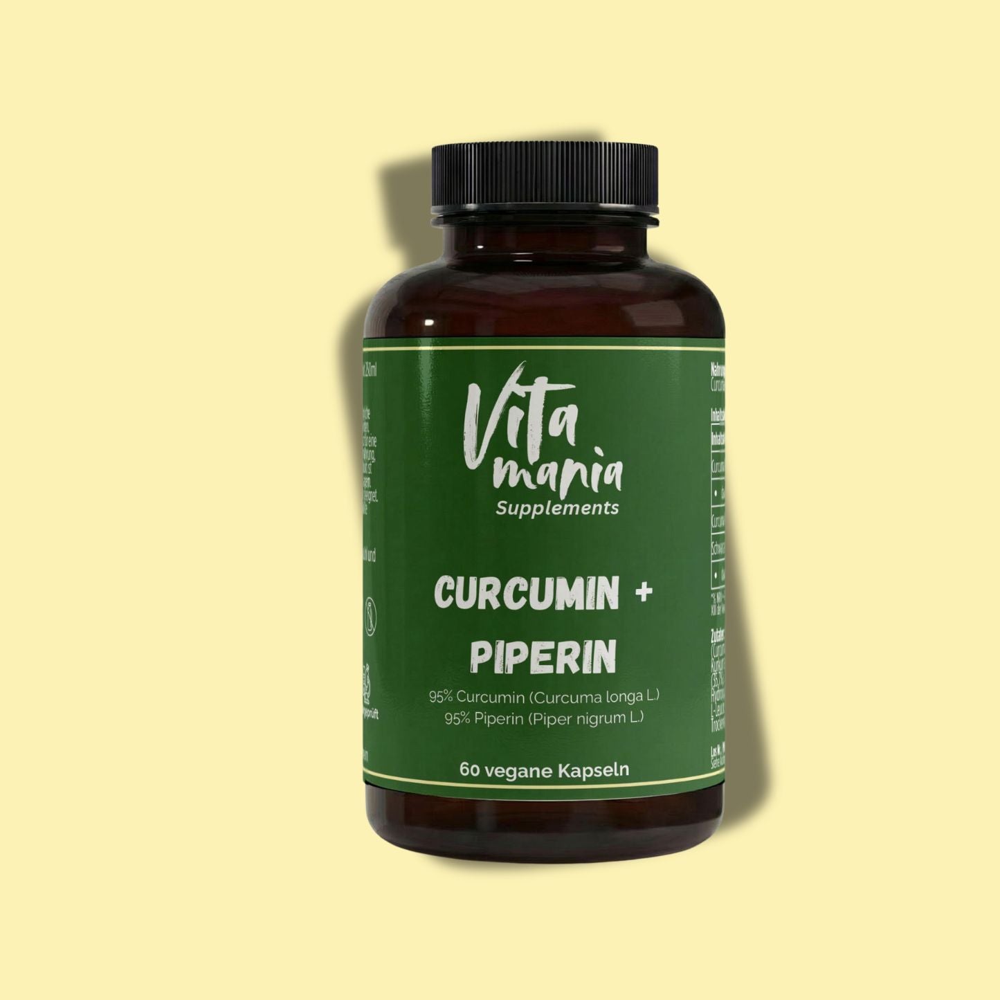 Curcumin + Piperin - 60 vegane Kapseln