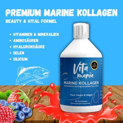 Premium Marine Kollagen (1500 DA) - 500ml