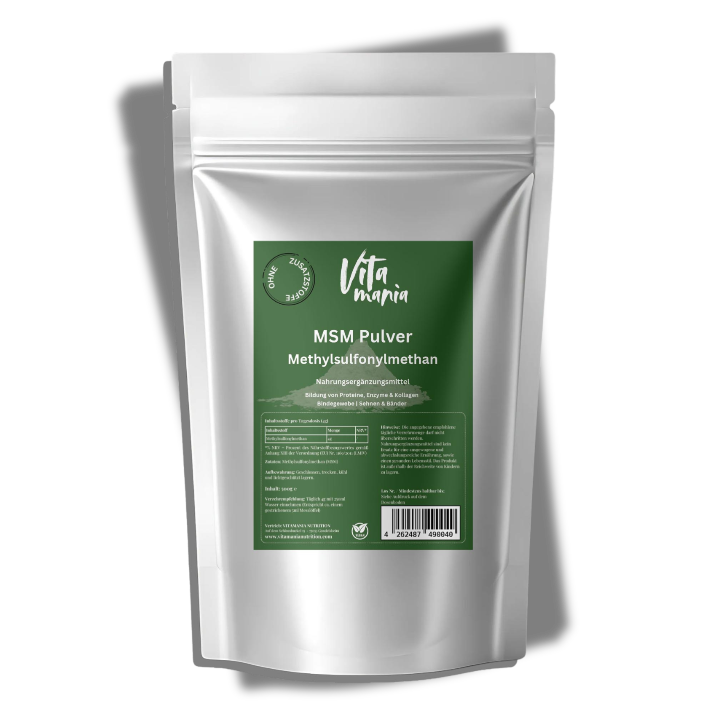 MSM (metilsulfonilmetano) in polvere - 500 g