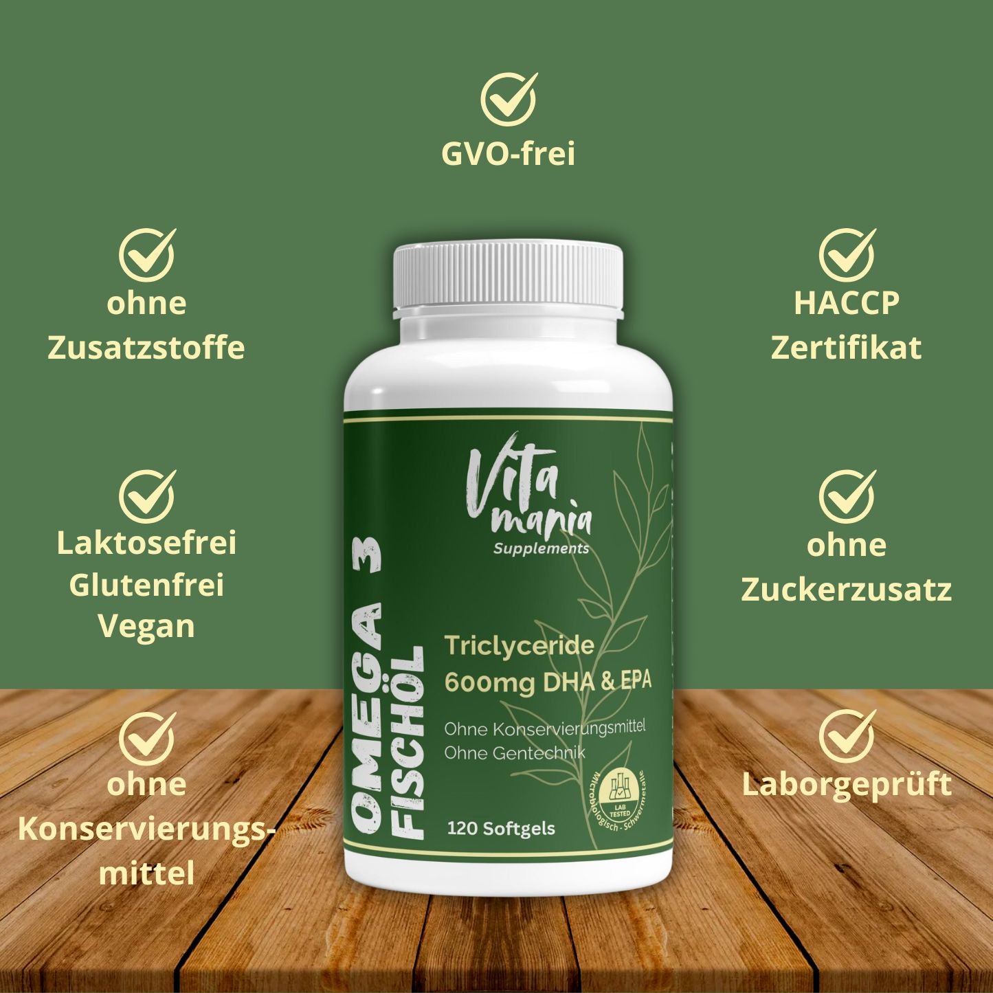 Premium Omega-3 Triglyceride 18/12 (Halal Gelatine) - 120 Softgels