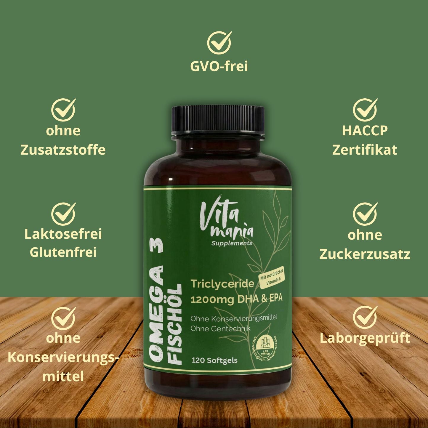 Premium Omega-3 Triglyceride 35/25 (Halal Gelatine) - 120 Softgels