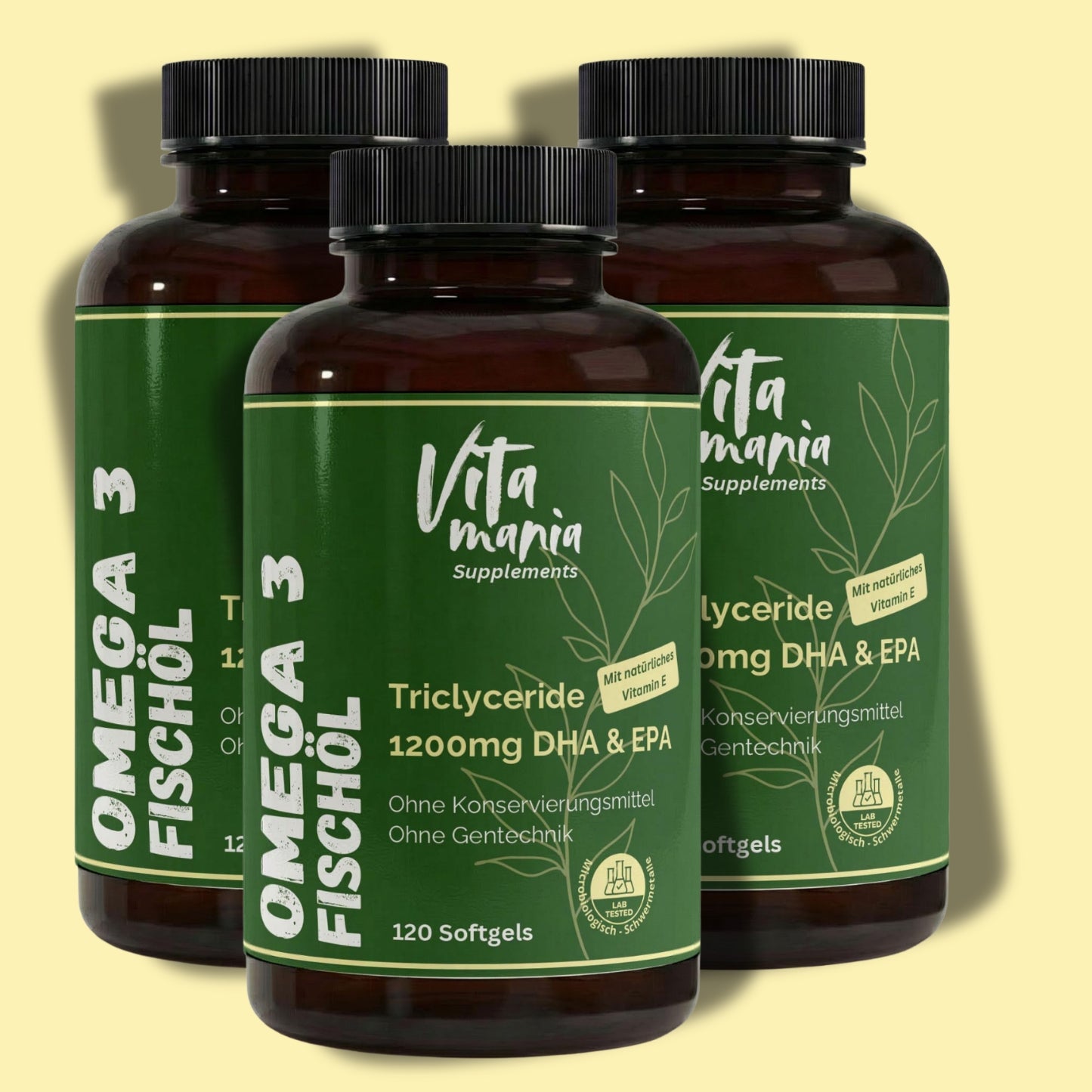 Premium Omega-3 Triglyceride 35/25 (Halal Gelatine) - 120 Softgels