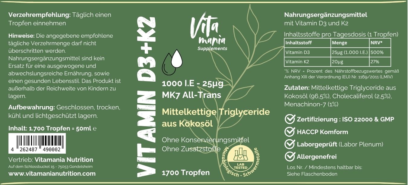 Basic-Paket - Vitamin D+K2, Vit. C+Magnesium
