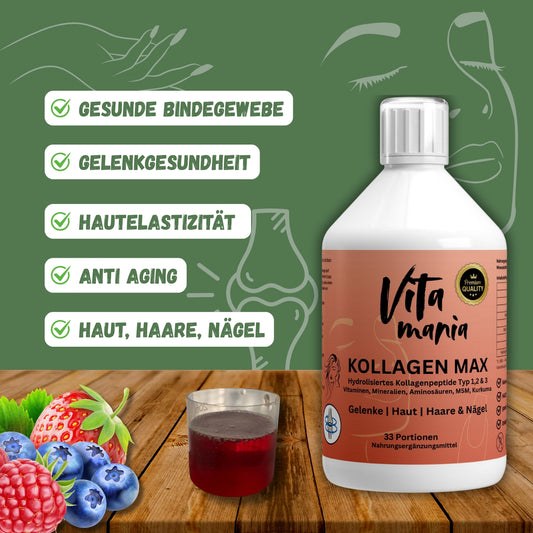 Premium Kollagen MAX - Anti Aging & Beauty Formel - 500ml