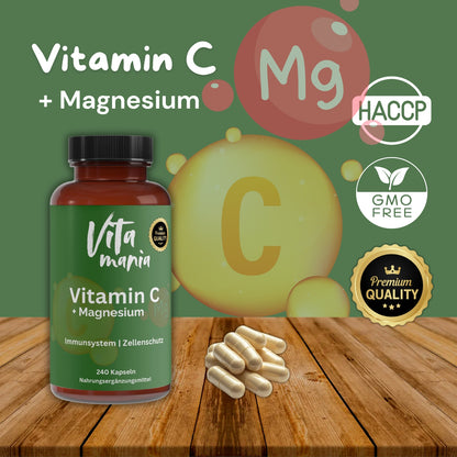 Vitamina C 500 mg + Magnesio - 240 Capsule