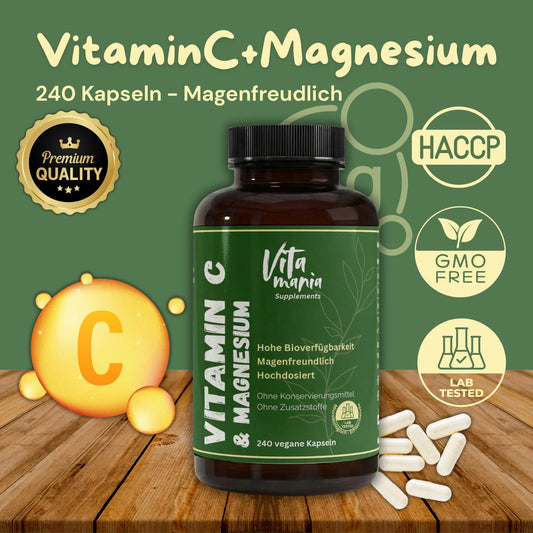 Vitamina C 500 mg + Magnesio - 240 Capsule