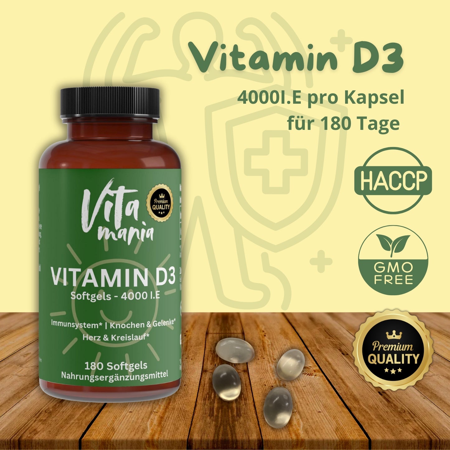 Vitamin D3 4.000 I.E - 180 Softgels