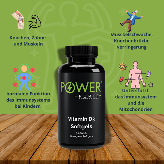 Vitamin D3 3.000 I.E 75 µg - 60 vegane Softgels